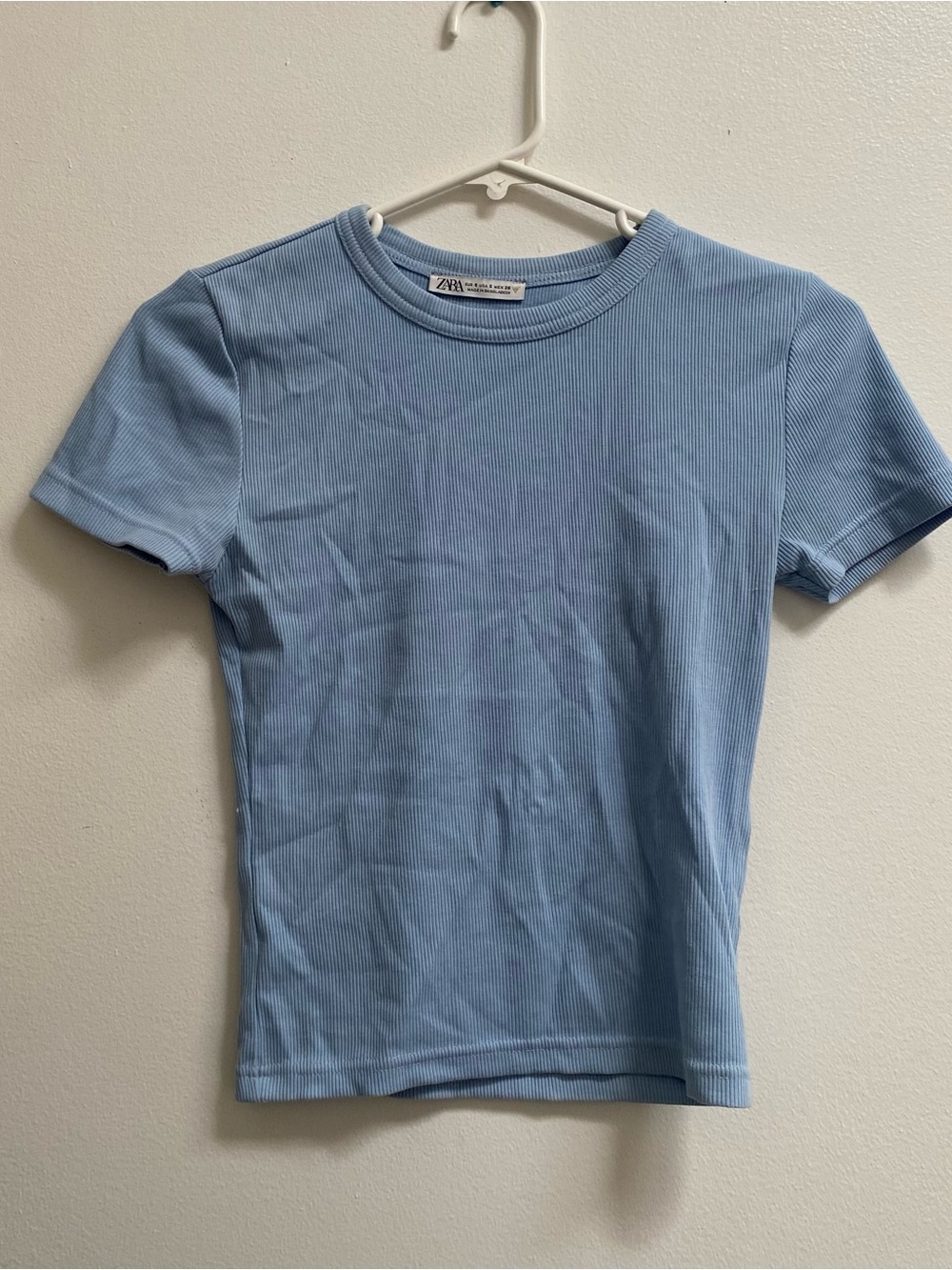Zara Ribbed Baby Tee S